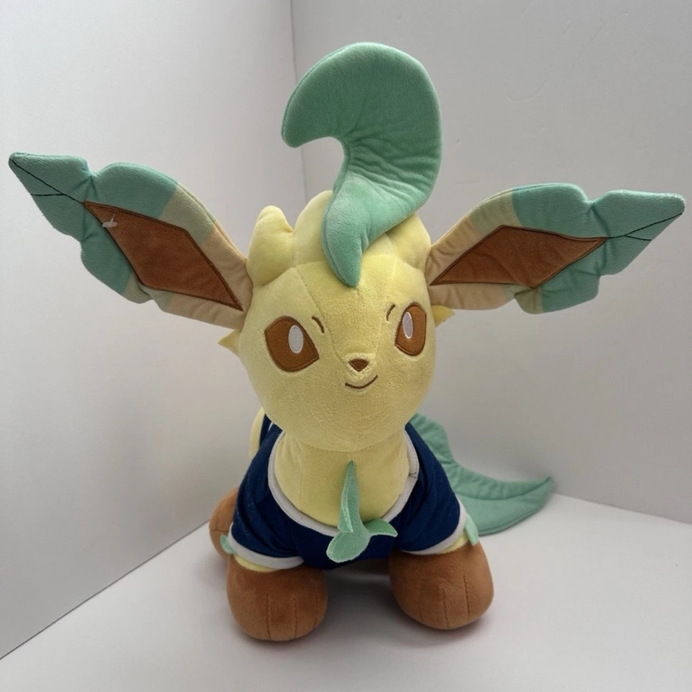 Build-A-Bear Leafeon Plush with Green and Brown Accents